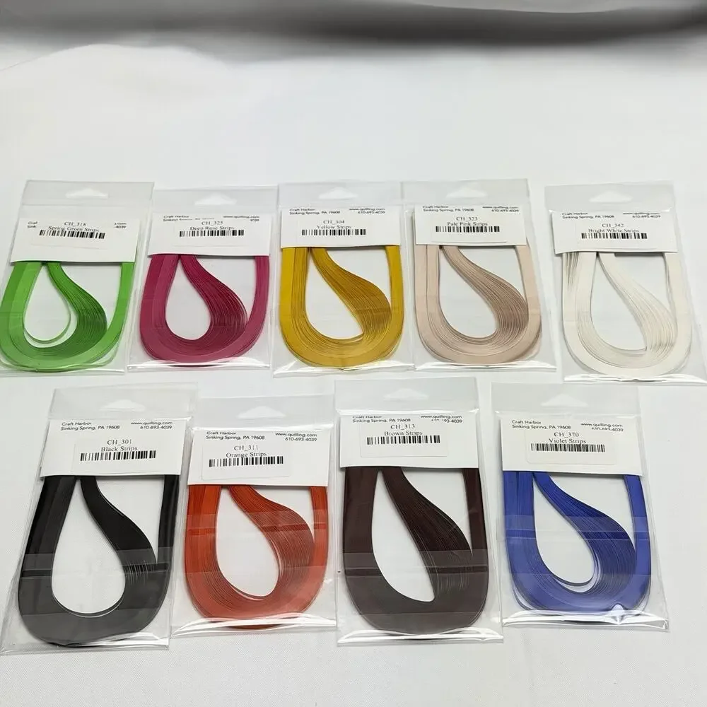 900Strips Quilling Paper Random 9 Color For DIY Crafts Decor Flowers Letters